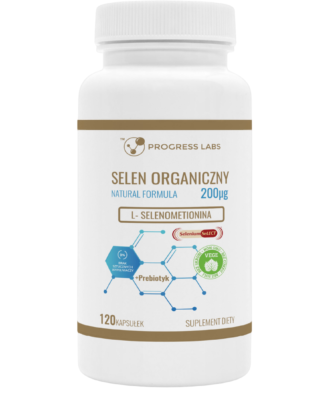 SELEN ORGANICZNY<BR> L-SELENOMETIONINA 200 µg<BR> PRODUKT WEGAŃSKI<BR>120 KAPSUŁEK