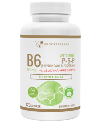 WITAMINA B6 <br>P-5-P 50 mg <br> PRODUKT WEGAŃSKI <BR> 120 KAPSUŁEK