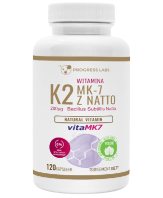 WITAMINA K2 <BR> VITAMK7 200 μg <br> PRODUKT WEGAŃSKI <br> 120 KAPSUŁEK