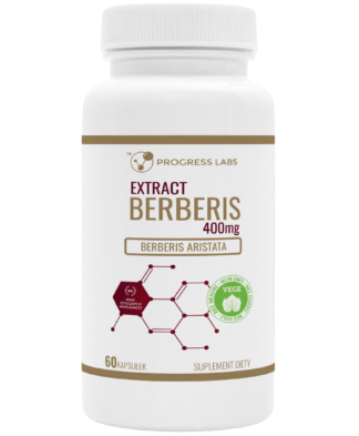 BERBERIS <br> EKSTRAKT 400 mg <br> PRODUKT WEGAŃSKI <br> 60 KAPSUŁEK