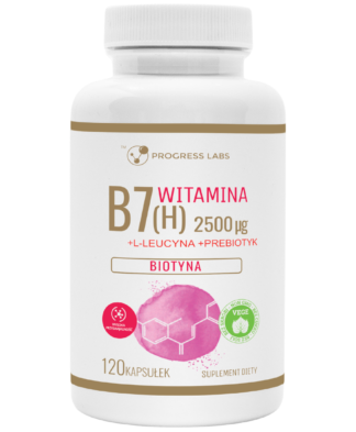 WITAMINA B7 <BR> BIOTYNA 2500 µg <br>PRODUKT WEGAŃSKI <BR> 120 KAPSUŁEK