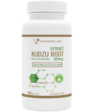 KUDZU ROOT <BR> EKSTRAKT 500 mg <BR> PRODUKT WEGAŃSKI <BR> 60 KAPSUŁEK