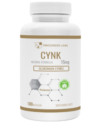CYNK 15 mg <br> GLUKONIAN <br>PRODUKT WEGAŃSKI <br> 180 KAPSUŁEK