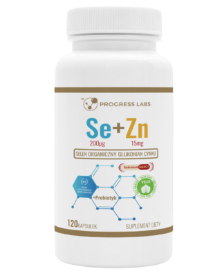 SELEN ORGANICZNY 200 mcg <BR> GLUKONIAN CYNKU 15 mg <br> PRODUKT WEGAŃSKI <br> 120 KAPSUŁEK