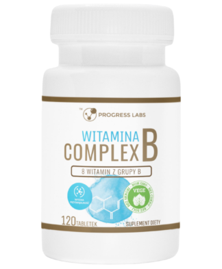 WITAMINA B COMPLEX <br>8 WITAMIN Z GRUPY B<br> PRODUKT WEGAŃSKI<br>120 TABLETEK