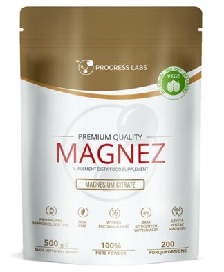 Magnez Cytrynian Magnezu w Proszku 500g Produkt Vege