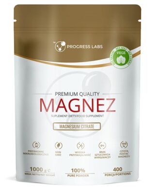 Magnez w Proszku Cytrynian Magnezu 1kg Produkt Vege
