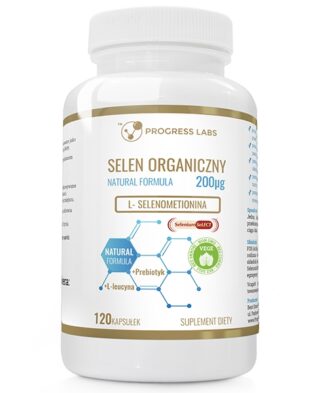 Selen Organiczny L- Selenometionina 200µg +BCAA Aminokwas Egzogenny +Prebiotyk 120 kapsułek