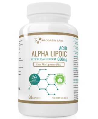 KWAS ALFA LIPONOWY (ALA) ACID ALPHA LIPOIC 600mg PRODUKT VEGE – 60 KAPSUŁEK