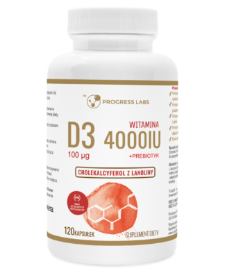 WITAMINA D3 FORTE <br> 4000 IU 100 µg <BR> CHOLEKALCYFEROL Z LANOLINY <BR> 120 KAPSUŁEK