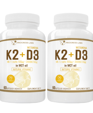 WITAMINA K2 MK-7 100 μg<br>D3 2000 IU 50 μg <br> 2 x 60 KAPSUŁEK MIĘKKICH