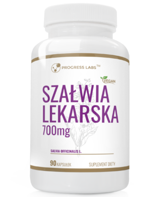 Szałwia Lekarska Ekstrakt 700mg TRAWIENIE SPOKÓJ RÓWNOWAGA STRES 90 kapsułek Produkt Vege