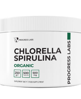 CHLORELLA SPIRULINA Oczyszczanie Białko Odporność Algi Żelazo 500 tabletek